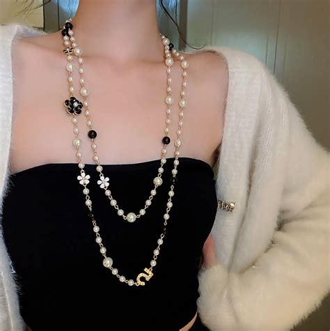 chanel necklace cc dupe|Chanel copy necklace.